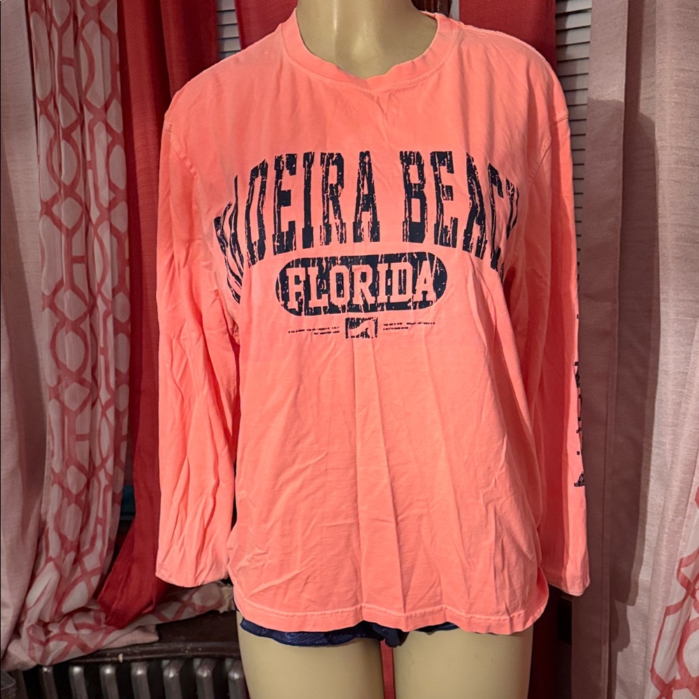Surf Style Pink Cotton Long Sleeve